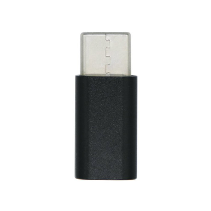 Aisens Mini Adaptador USB-C Macho a Micro-USB B Hembra Negro A108-0414